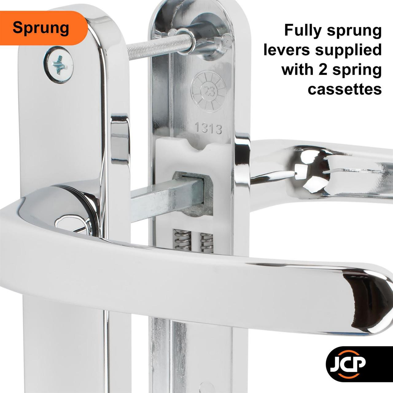t.h TSS uPVC Door Handle 92mm PZ 203mm Fixings - JCP Hardware