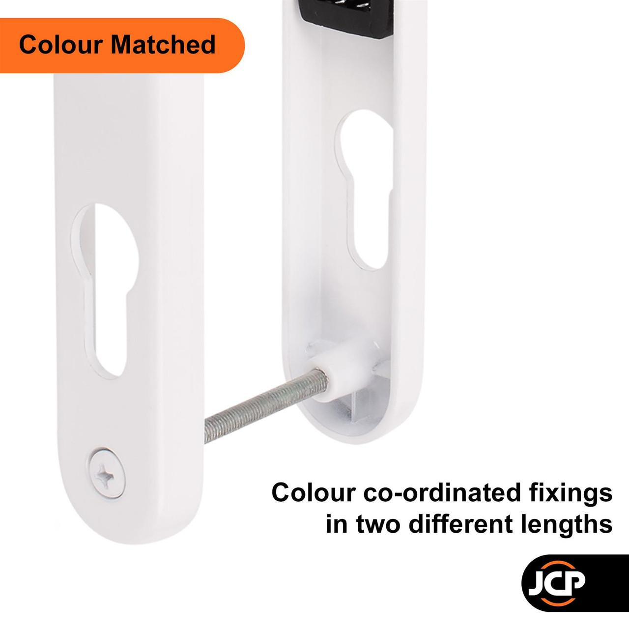 Fab & Fix Balmoral UPVC Door Handle Pair 92mm 62mm PZ 211mm