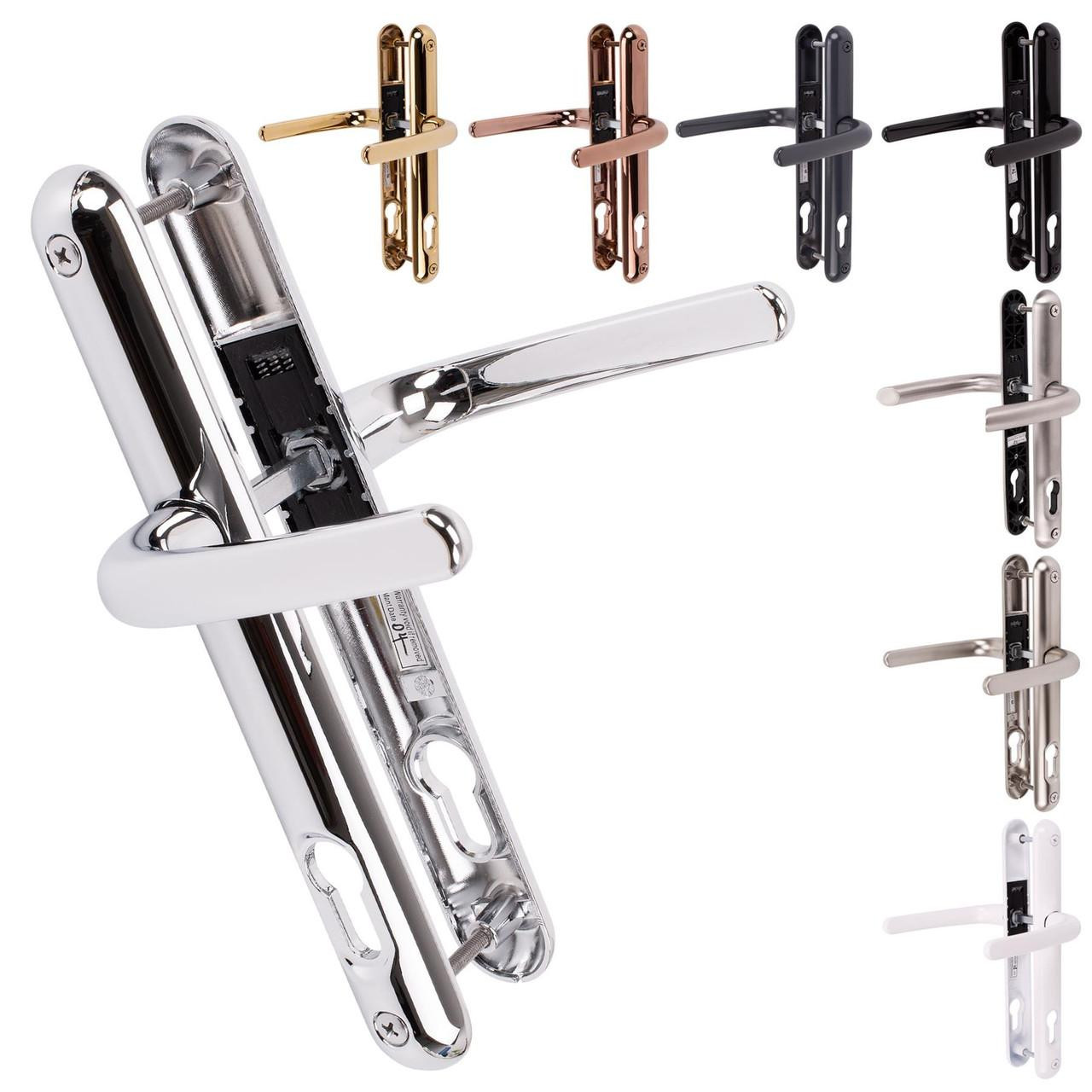 Ultion Sweet Composite uPVC Door Handle Pair 92mm PZ 211mm Screw