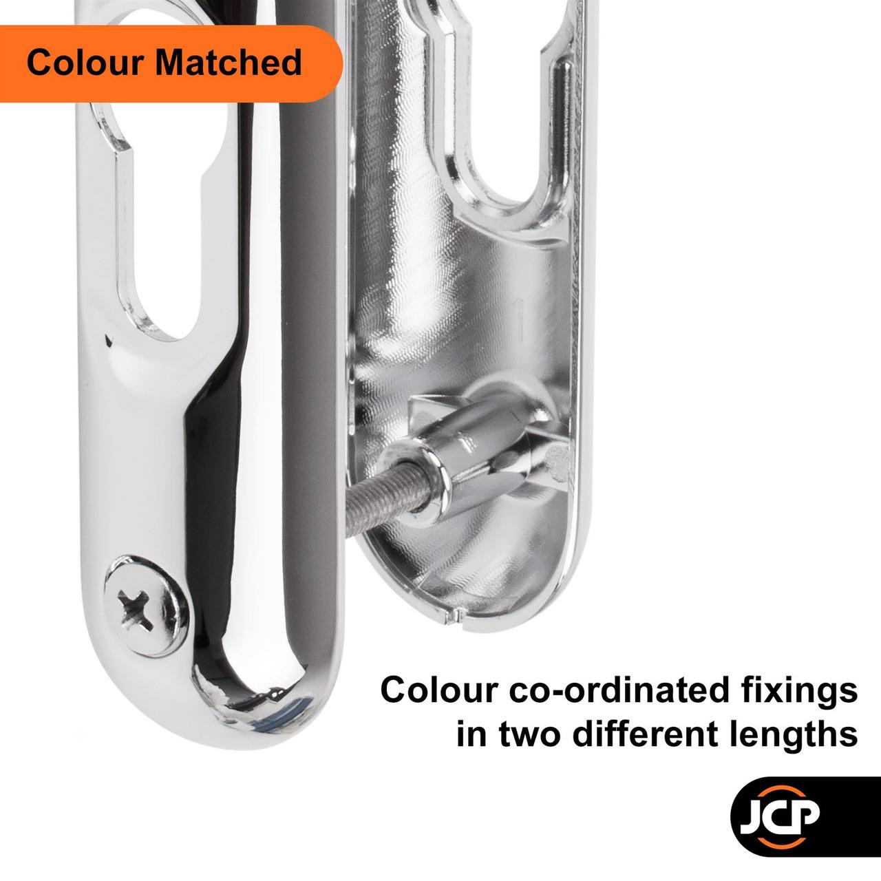 Ultion Sweet Composite uPVC Door Handle Pair 92mm PZ 122mm Screw