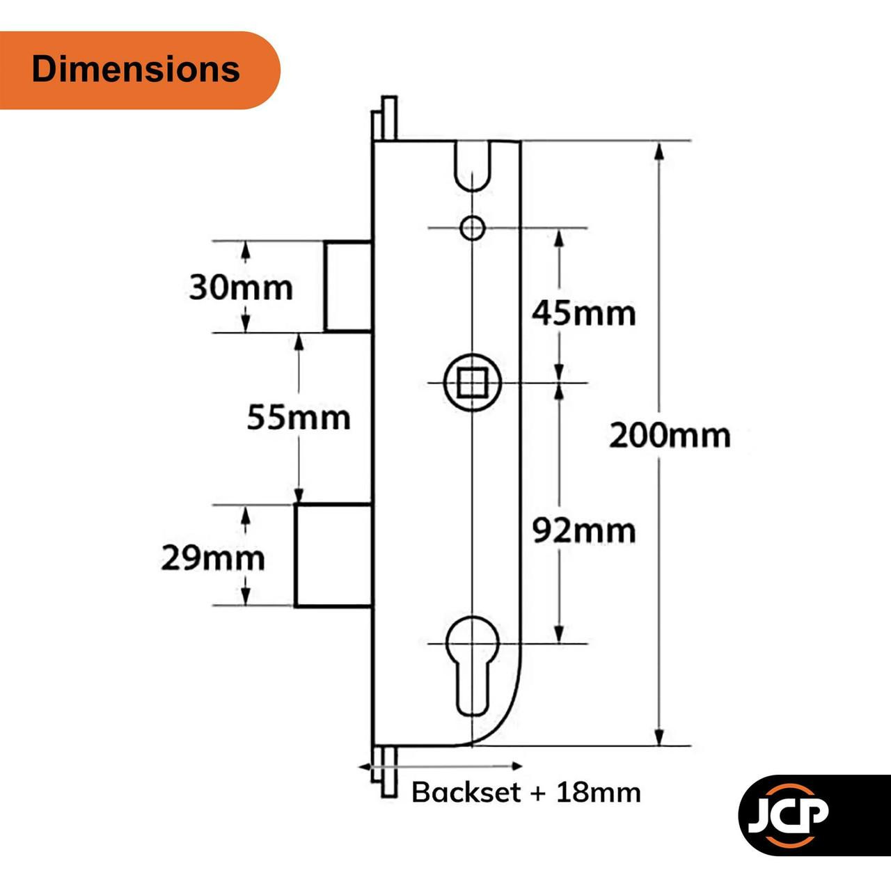Maco CTS Door Lock Gearbox 92PZ 92mm 35mm 45mm Backset for uPVC