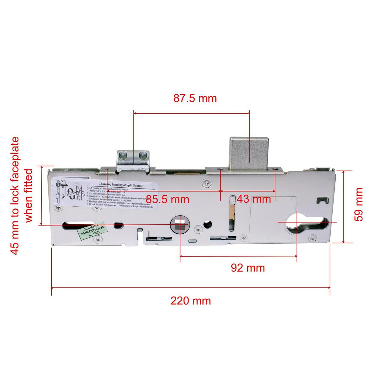 ERA Laird Saracen Surelock Gearbox for Multipoint Door Lock 45mm