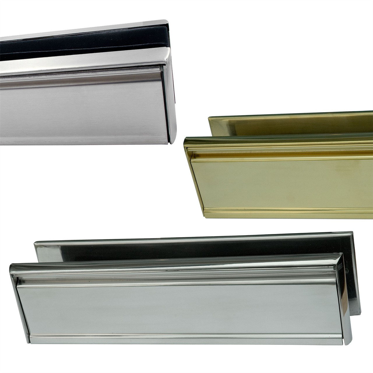 12" Inch Letter Box Plate Set Stainless Steel UPVC Double Glazing Wood Doors UAP