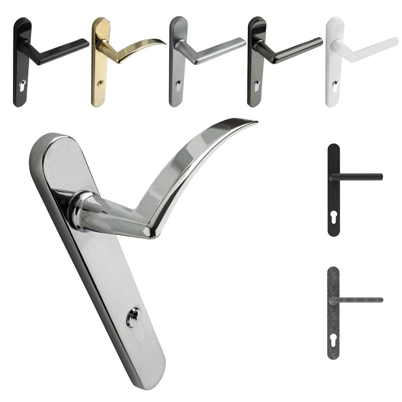 Mila Prostyle UPVC Door Handle Pair 92mm PZ 211mm Fixings 240mm