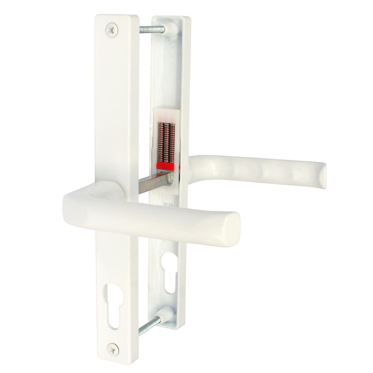 Hoppe Fullex London White UPVC Door Handle Pair 68mm PZ 215mm