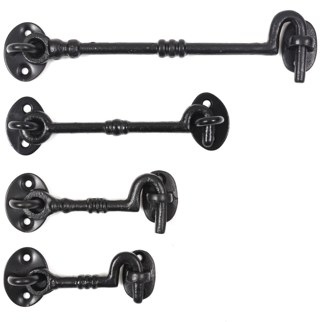 Black Cabin Hook Cast Iron Traditional Design - JCP Hardware