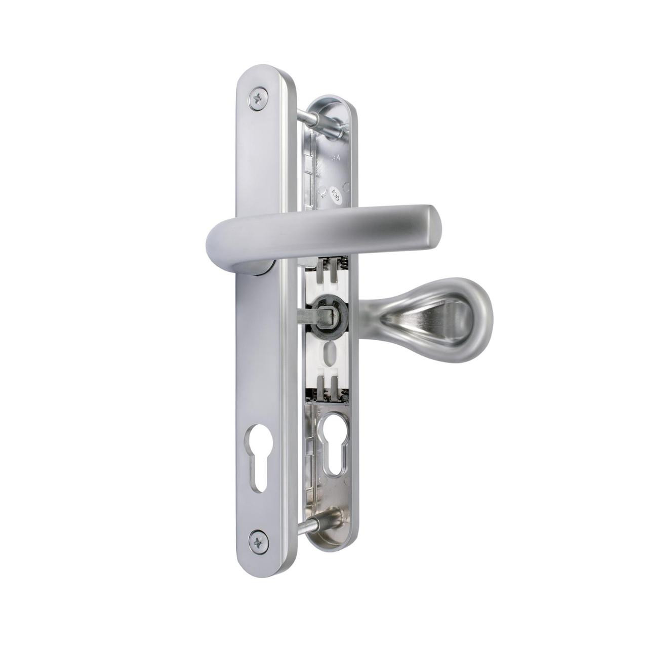 GreenteQ Alpha UPVC Door Handle Pair 92mm 62mm PZ 215mm Fixings