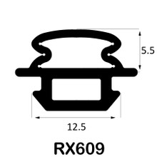 RX609 / AB614 Black Bi Fold Door Gasket for ALUK Bi-Folding Doors