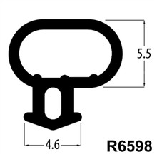 R6598 Bubble Gasket UPVC Window Door Double Glazing Rubber Seal