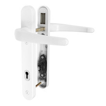 Era Vectis White UPVC Door Handle Pair 95mm PZ 122mm Fixings