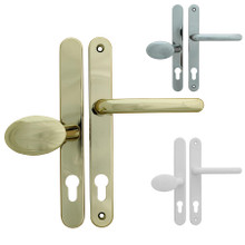 Balmoral UPVC Door Handle Pair 92mm 62mm PZ 211mm Fixings Lever Pad