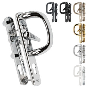 Inline sliding patio door handle