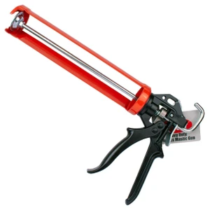 Dripless silicone caulking gun
