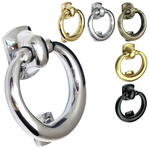 Prima Hardware Prima Ring Heavy Duty Solid Brass Door Knocker
