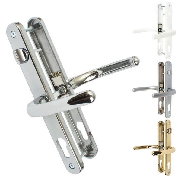 Fab & Fix Farnham UPVC Door Handle Pair 68mm PZ 215mm Fixings Lever Snib Fullex Fab & Fix Farnham UPVC Door Handle Pair 68mm PZ 215mm Fixings Lever Snib Fullex