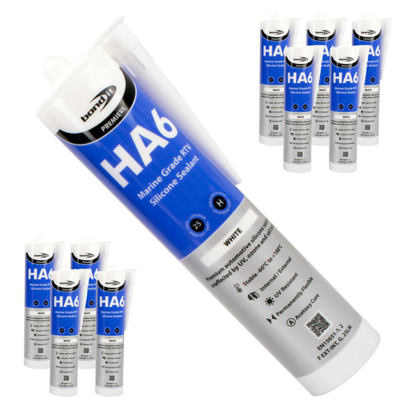Bond It 10 x Bond It HA6 Silicone Sealant High Mod RTV Marine Grade