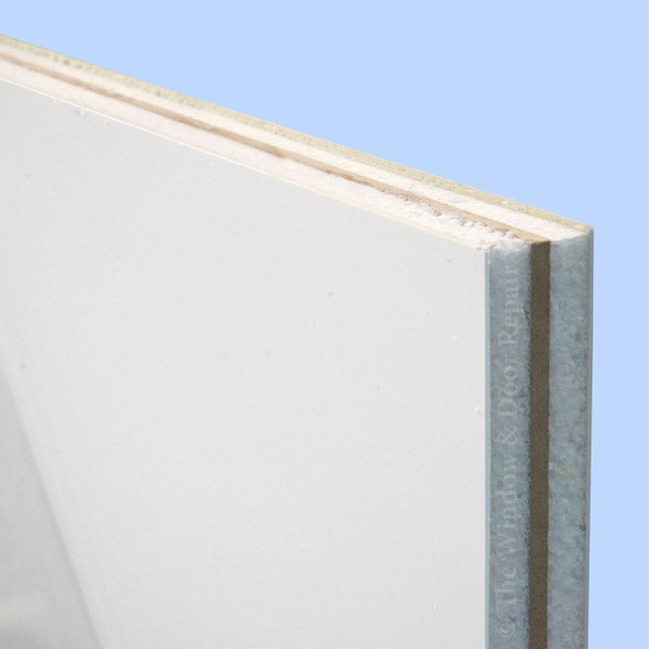 JCP White UPVC Reinforced Flat Half Door Panel for Double Glazed Doors 750mm x 750mm