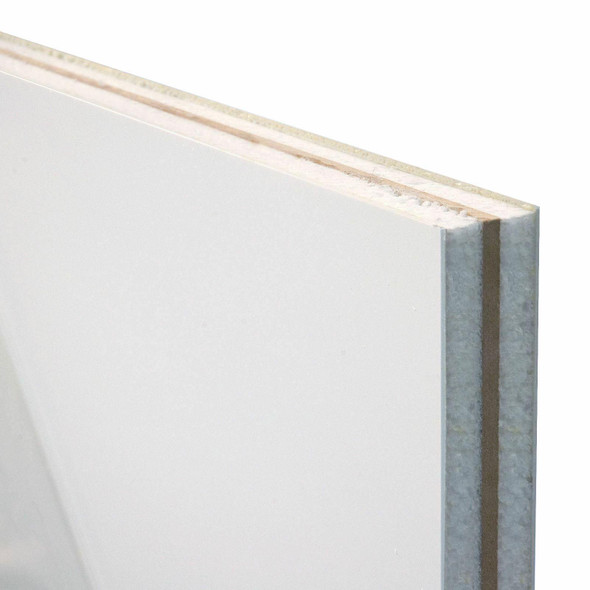  JCP White UPVC Reinforced Flat Half Door Panel for Double Glazed Doors 750mm x 750mm 