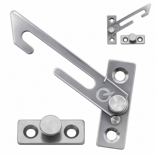 GreenteQ Greenteq uPVC Window Restrictor Stainless Steel Concealed Child Safety Catch Lock 
