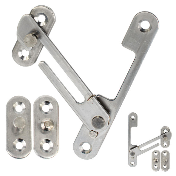 Window Ware UPVC  Window Restrictor Stainless Steel Concealed Child Safety Catch Lock