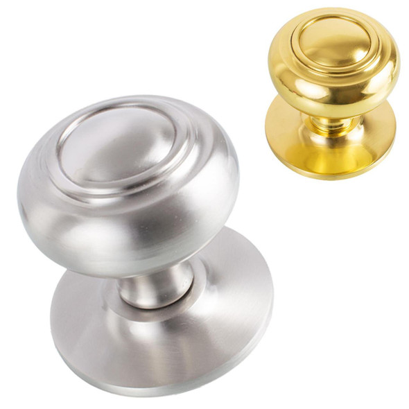 UAP Ring Centre Pull Door Knob 3" 76mm Heavy Duty Solid Brass