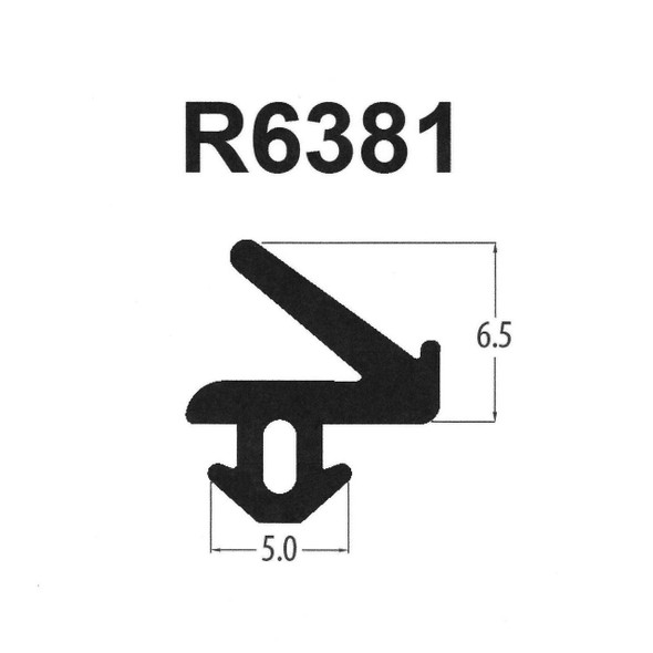 Reddiplex R6381X Black Flipper Gasket UPVC Window Door Double Glazing Rubber Seal