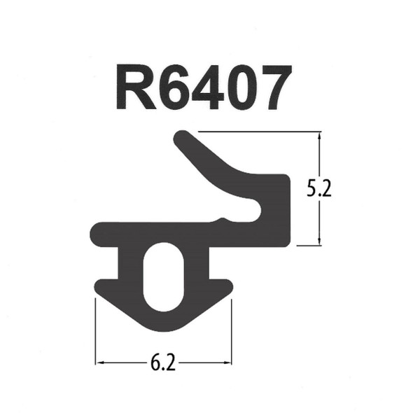 Reddiplex R6407X Black Flipper Gasket UPVC Window Door Double Glazing Rubber Seal