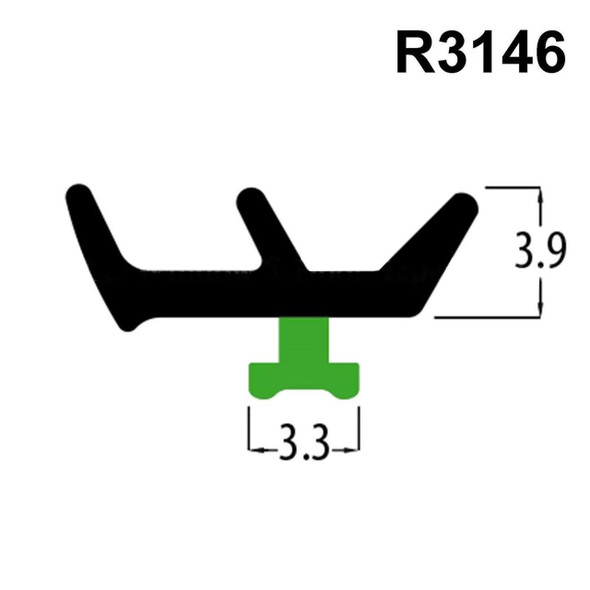 Reddiplex R3146 Black E Gasket UPVC Window Door Double Glazing Rubber Seal