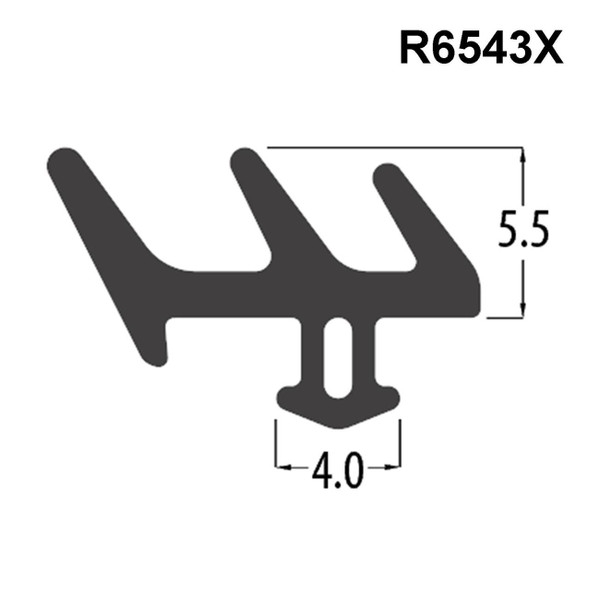 Reddiplex R6543X Black E Gasket UPVC Window Door Double Glazing Rubber Seal