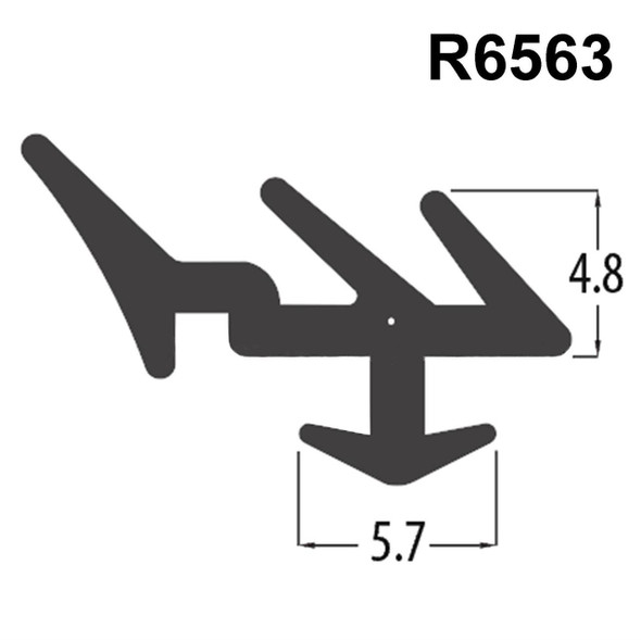 Reddiplex R6563 Black E Gasket UPVC Window Door Double Glazing Rubber Seal