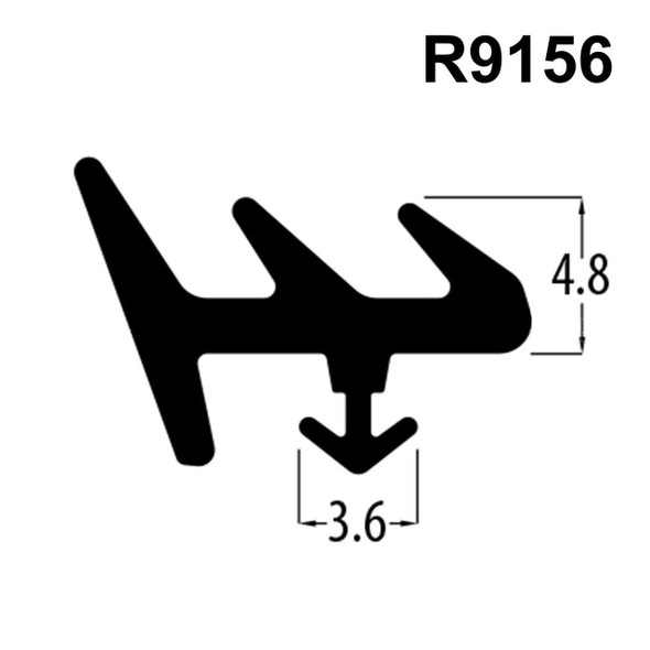 Reddiplex R9156X Black E Gasket UPVC Window Door Double Glazing Rubber Seal Reddiplex R9156X Black E Gasket UPVC Window Door Double Glazing Rubber Seal