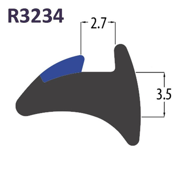 Reddiplex R3234 Reddilock Black PVC Wedge Gasket UPVC Window Door Double Glazing Rubber Seal
