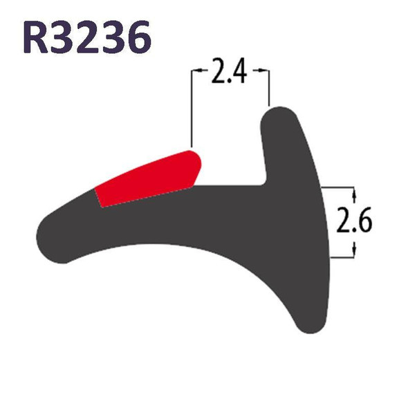 Reddiplex R3236 Reddilock Black PVC Wedge Gasket UPVC Window Door Double Glazing Rubber Seal