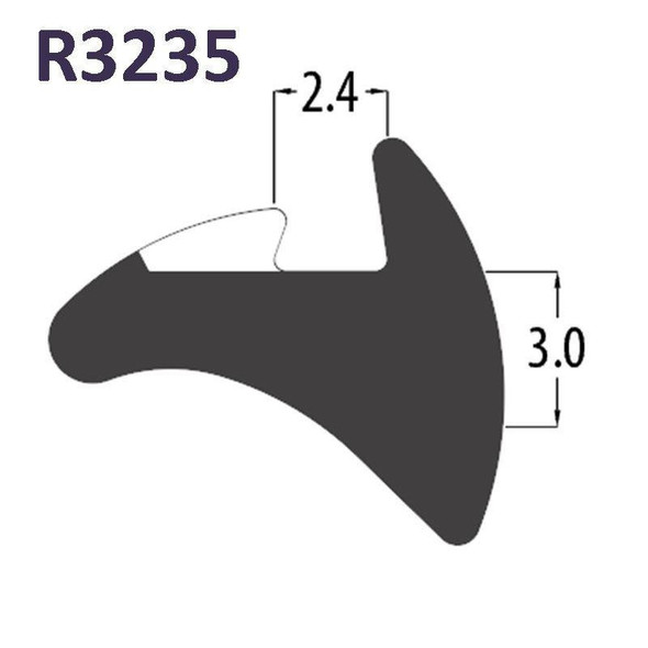 Reddiplex R3235 Reddilock Black PVC Wedge Gasket UPVC Window Door Double Glazing Rubber Seal