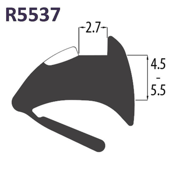 Reddiplex R5537 Black PVC Tear Off Wedge Gasket UPVC Window Door Double Glazing Rubber Seal
