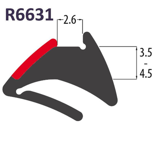 Reddiplex R6631 Black PVC Tear Off Wedge Gasket UPVC Window Door Double Glazing Rubber Seal