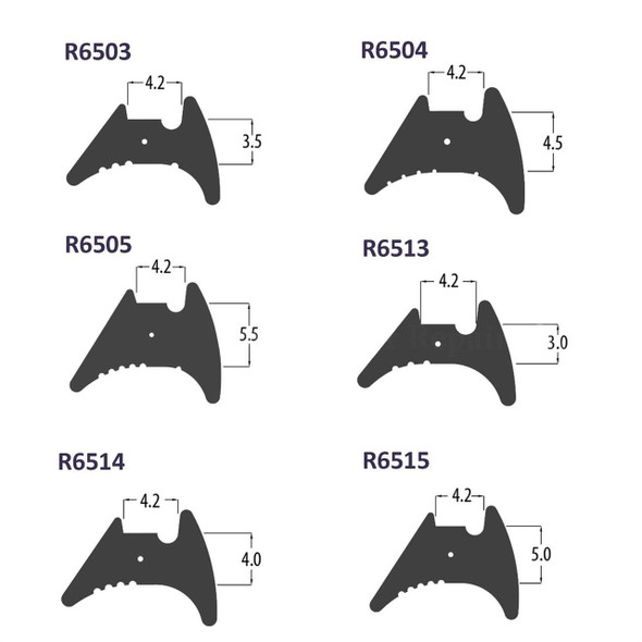 Reddiplex Incremental Wedge Gasket Sample Pack TPR for uPVC Aluminium Windows Doors GSAMP1