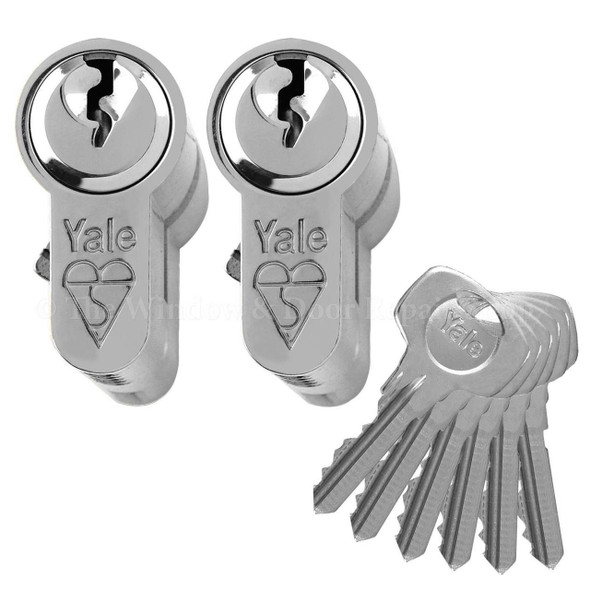 Yale YALE 1 Star Keyed Alike Anti Bump Euro Cylinder UPVC Front Door Lock KM Series
