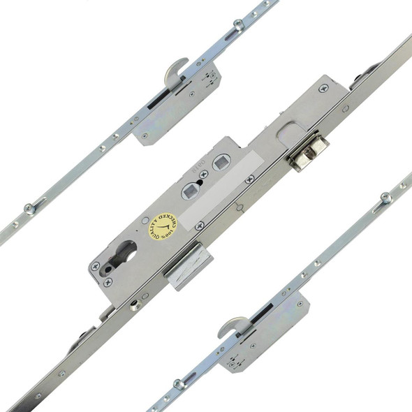 Avocet WMS Trivalent Multipoint Door Lock 2 Hook 4 Roller Cam 35mm Backset 92PZ Twin Spindle