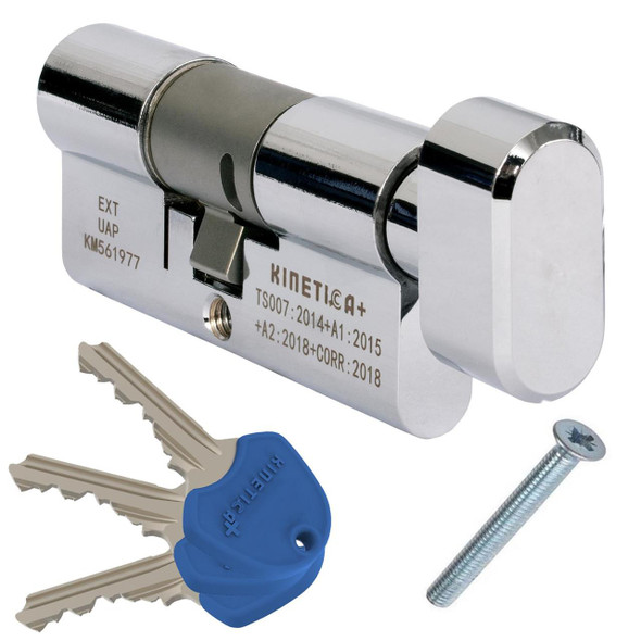 Fullex Kinetica+ K4 3 Star Anti Snap Euro Cylinder UPVC Front Door
