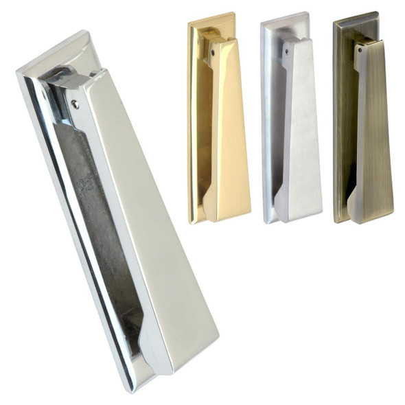 Prima Hardware Prima Contemporary Solid Brass Heavy Duty Slimline Door Knocker