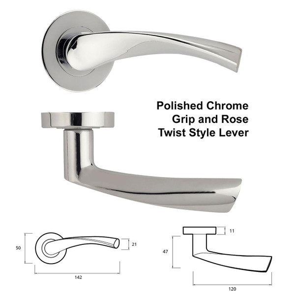 ERA Internal Door Handle Pair Lever on Rose