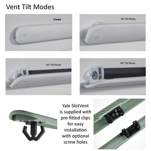 Yale Window Trickle Vent SlotVent 2500 4000 5000EA Noise Reduction