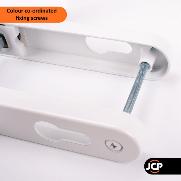 TSS UPVC Door Handle Pair 70PZ 215mm Fixings