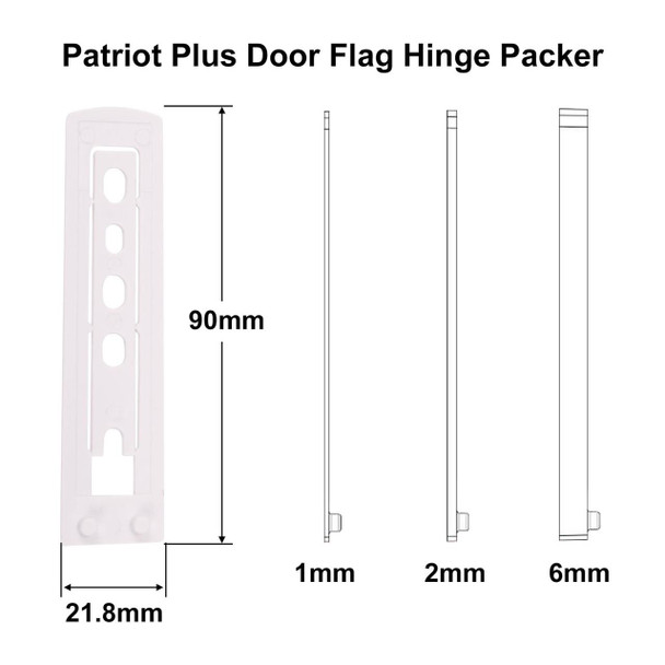 Trojan 3 x Trojan Patriot Plus Door Flag Hinge Packers