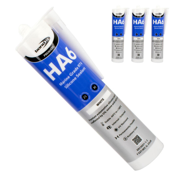 Bond It 4 x Bond It HA6 Silicone Sealant High Mod RTV Marine Grade