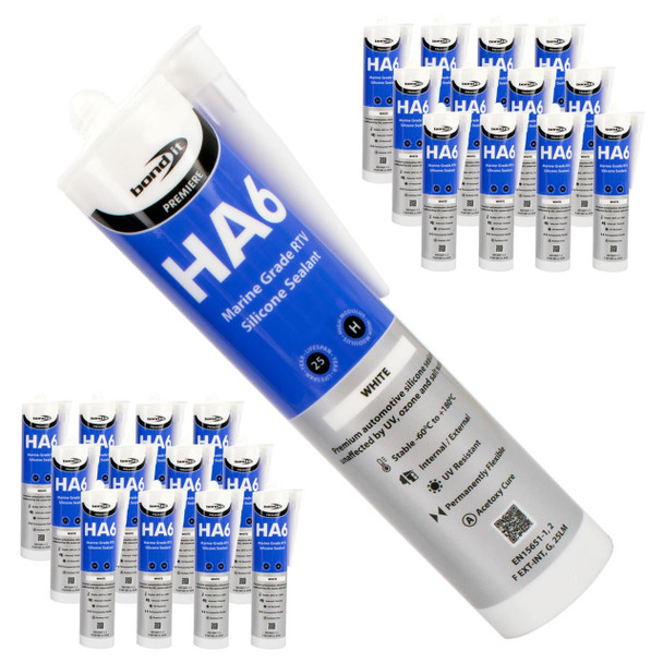 Bond It 25 x Bond It HA6 Silicone Sealant High Mod RTV Marine Grade