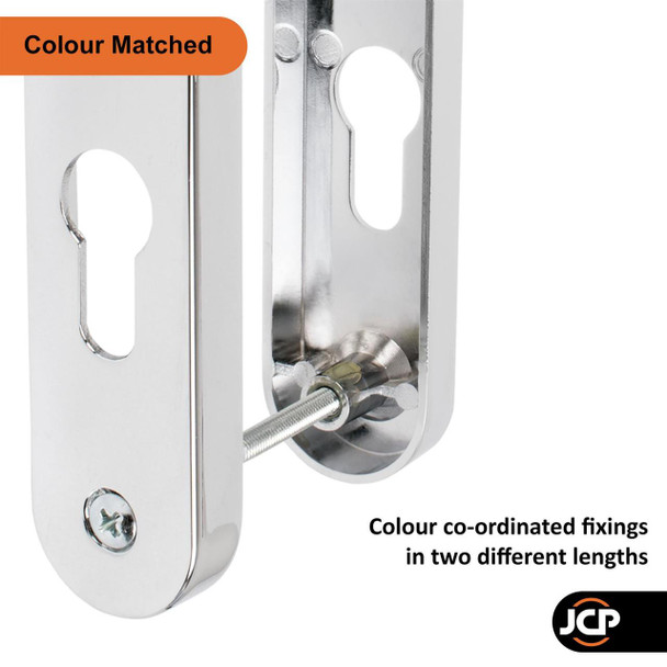 TSS UPVC Door Handle Pair 92mm PZ 122mm Fixings TSS UPVC Door Handle Pair 92mm PZ 122mm Fixings