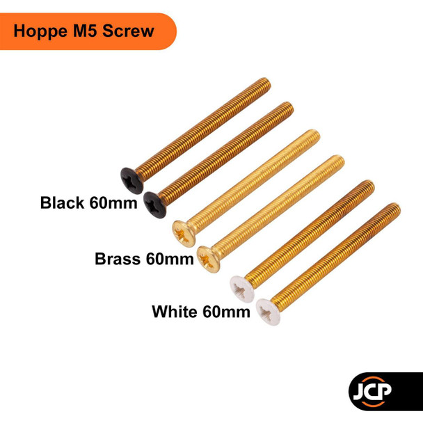 Hoppe 2 x UPVC Door Handle Screws M5 x 55, 60, 70, 80 or 90mm Hoppe Replacement