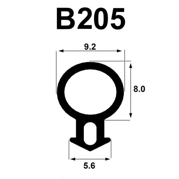 Extrudaseal B205 Bubble Gasket UPVC Window Door Double Glazing Rubber Seal